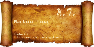 Martini Tina névjegykártya
